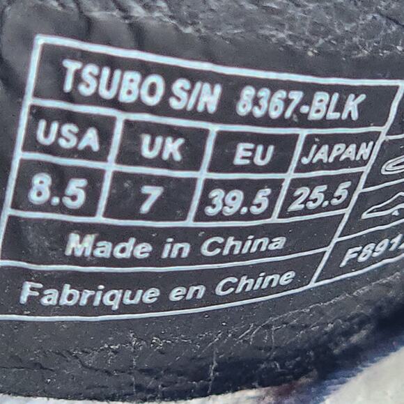 Tsubo Women's Black Leather Ankle Strap 2 Inch Wedge Sandals Size 8.5 - Picture 4 of 5